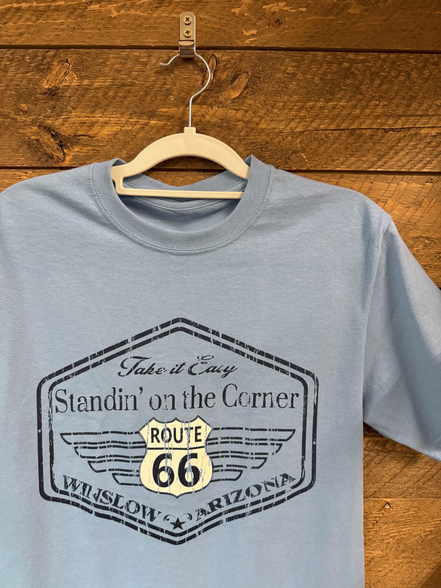Chevron Standin' On the Corner Tee - Blue