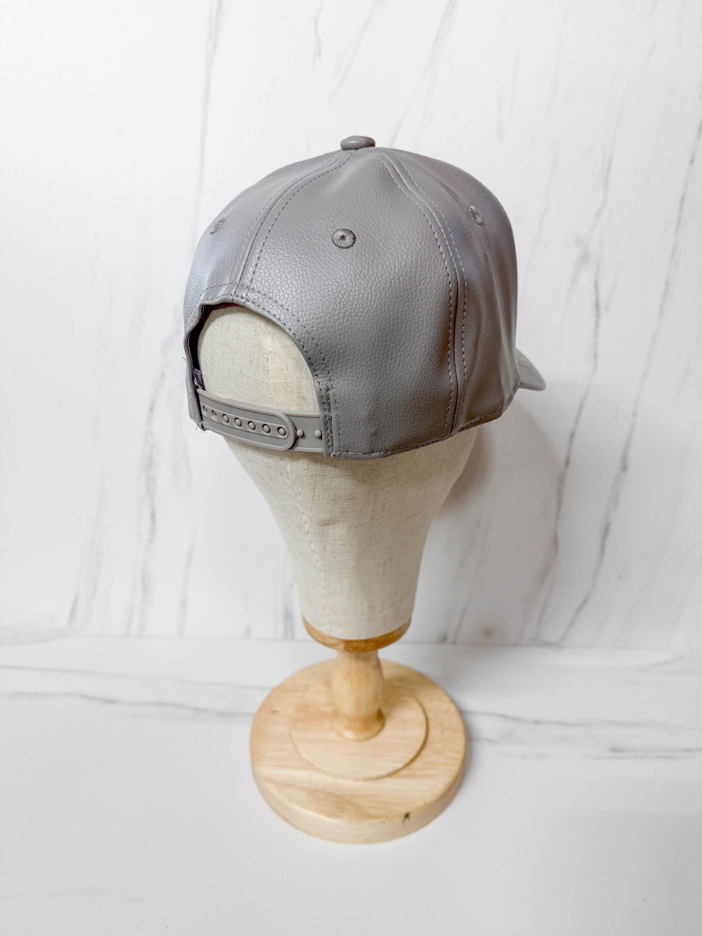 Route 66 Cap - Gray Leather