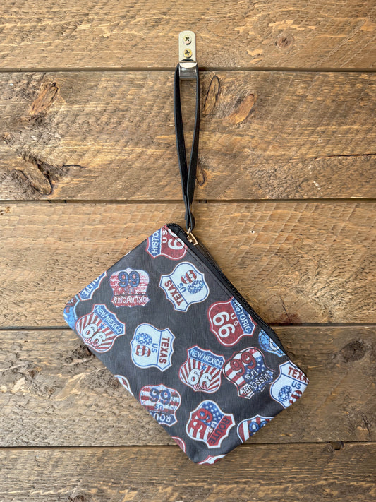 Route 66 Clutch Bag