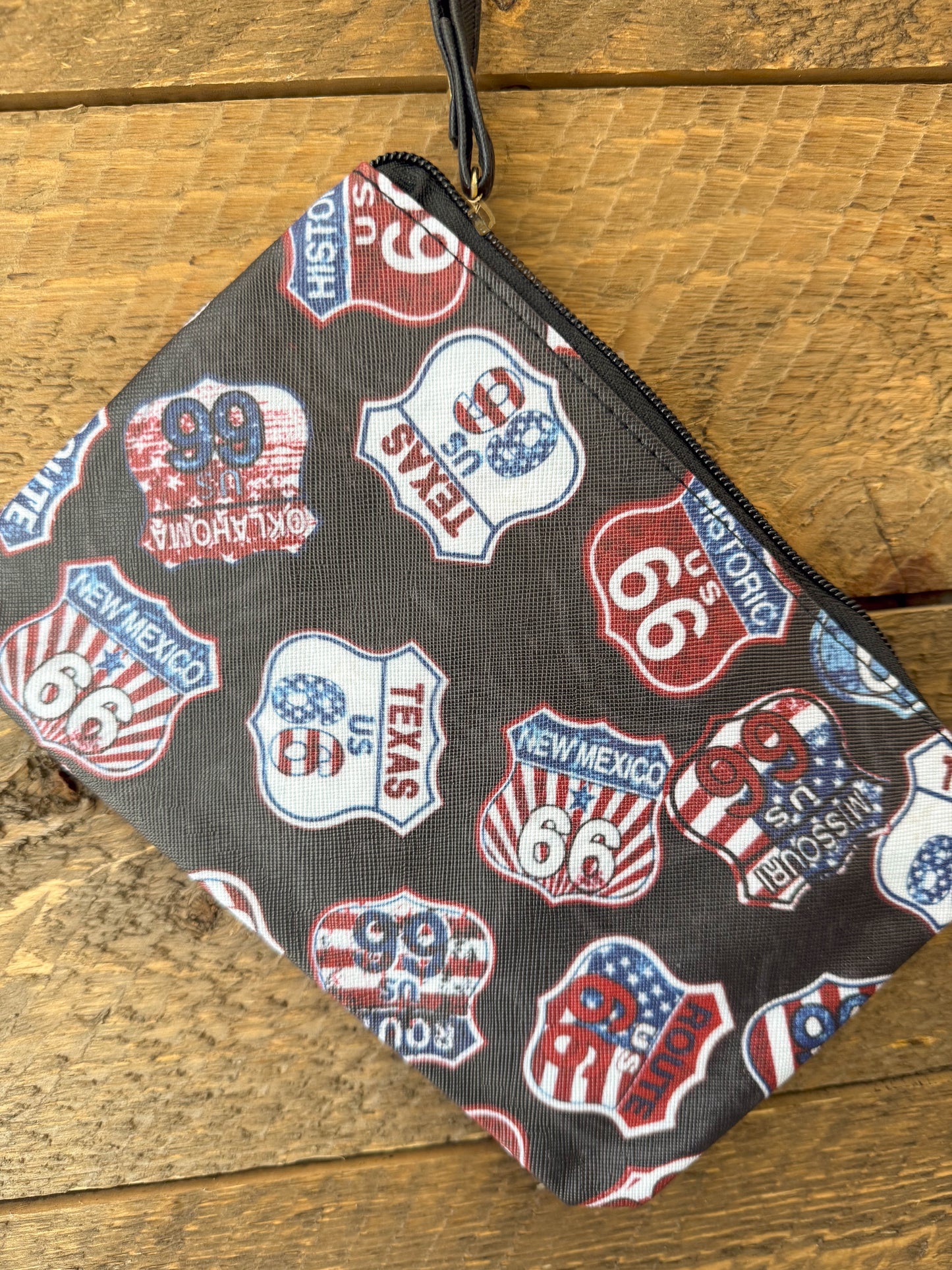 Route 66 Clutch Bag