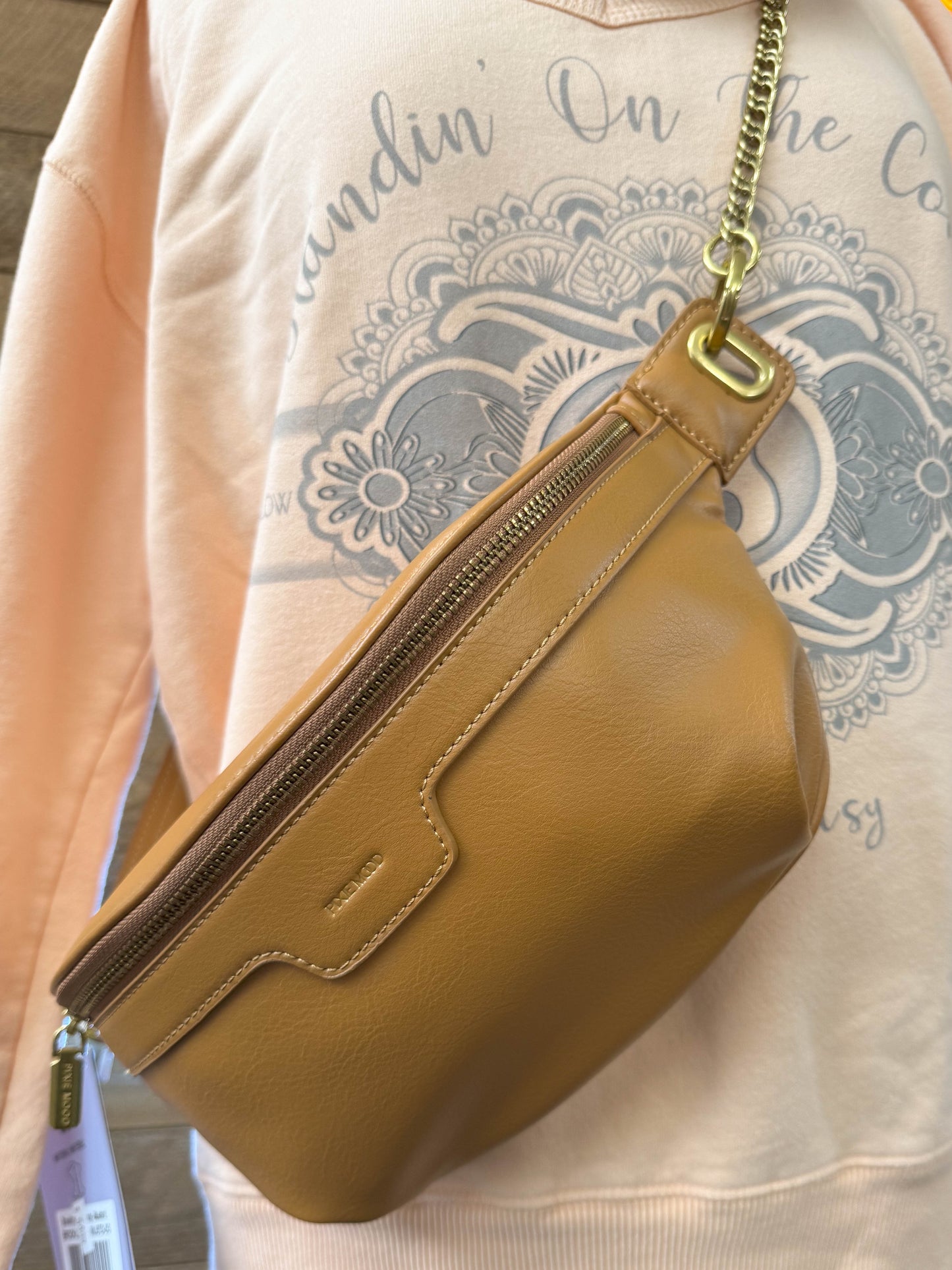 Crossbody sling bag - Soft Brown