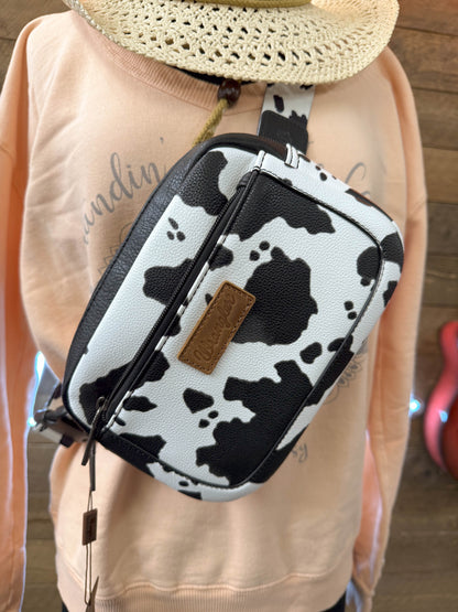 Crossbody sling bag - Cow Print