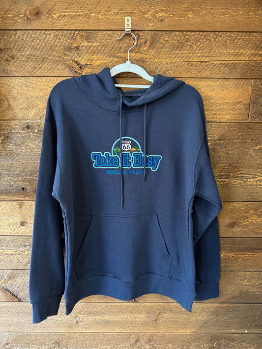 Take it Easy Desert Scene Hoodie - Navy