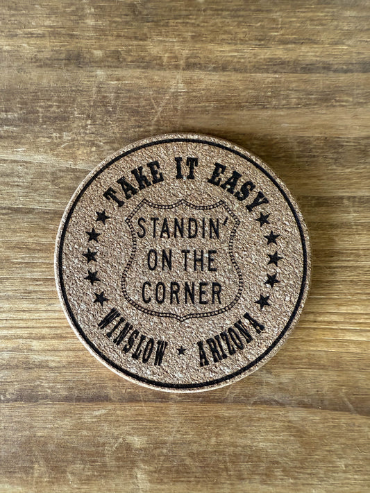 Take it Easy Cork Coaster