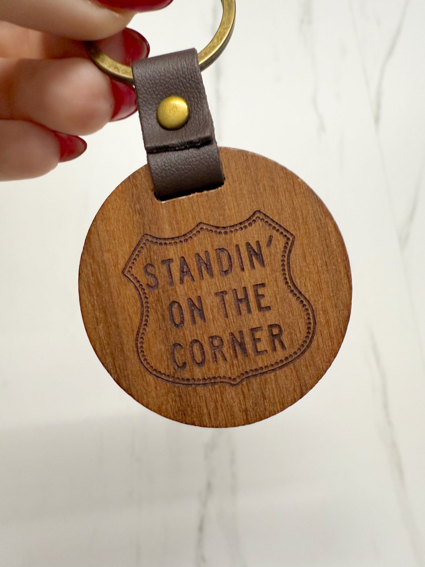 Wooden Arizona Keychain