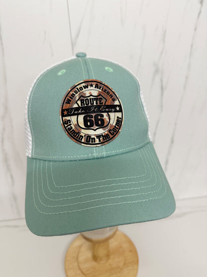 Take it Easy Shield Cap - Cow Print