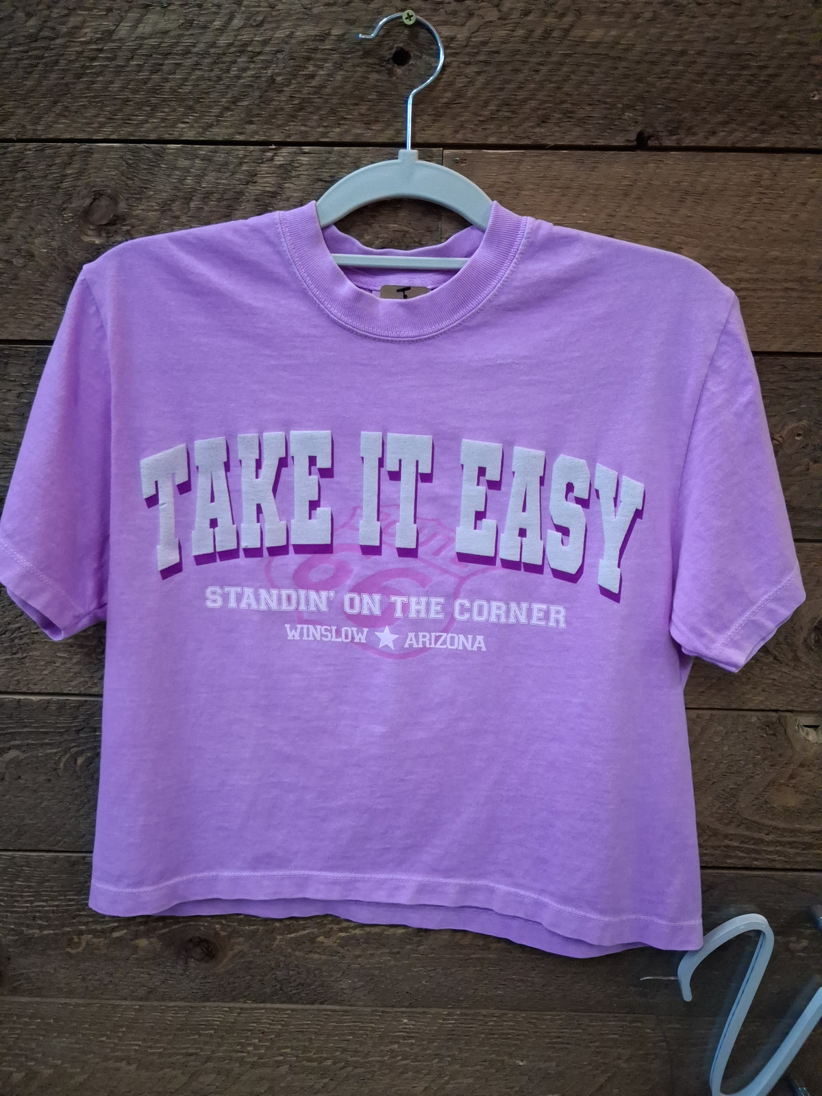 Crop Top- Varsity (Neon Purple)