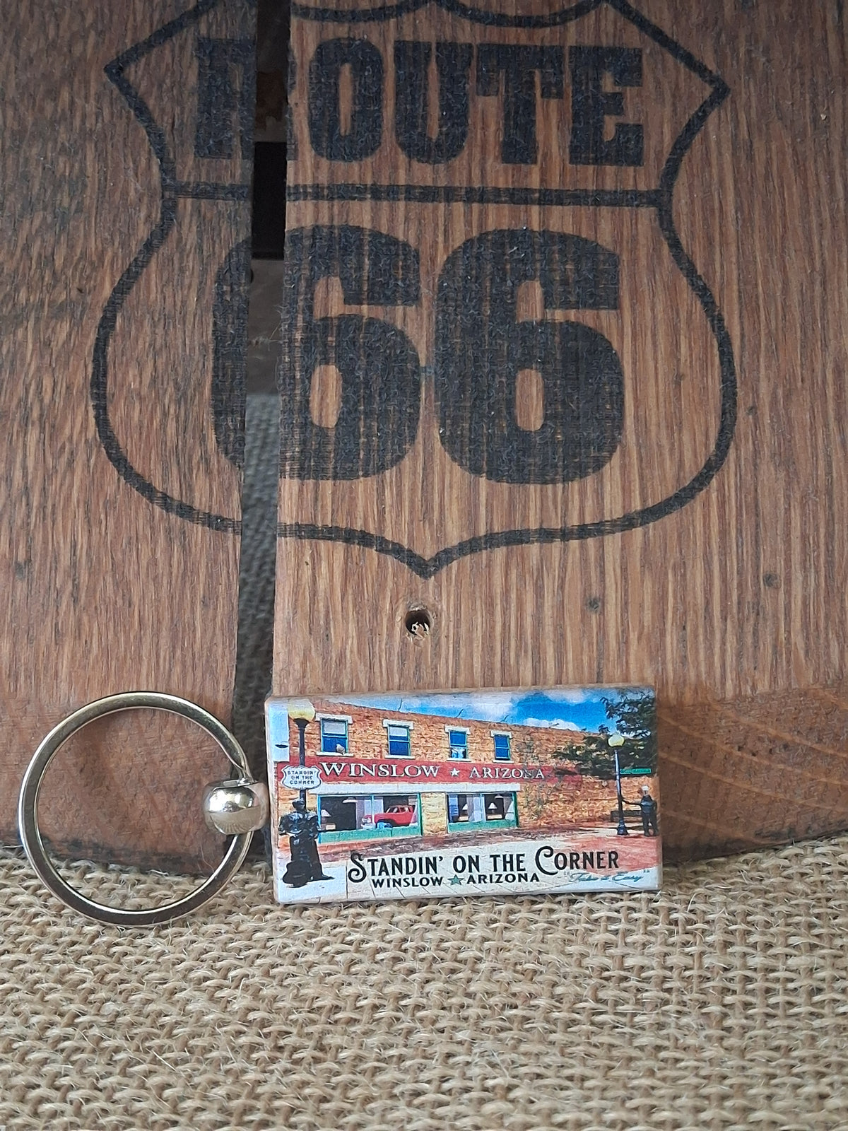 Keychain- Corner View Take It Easy (Wooden)