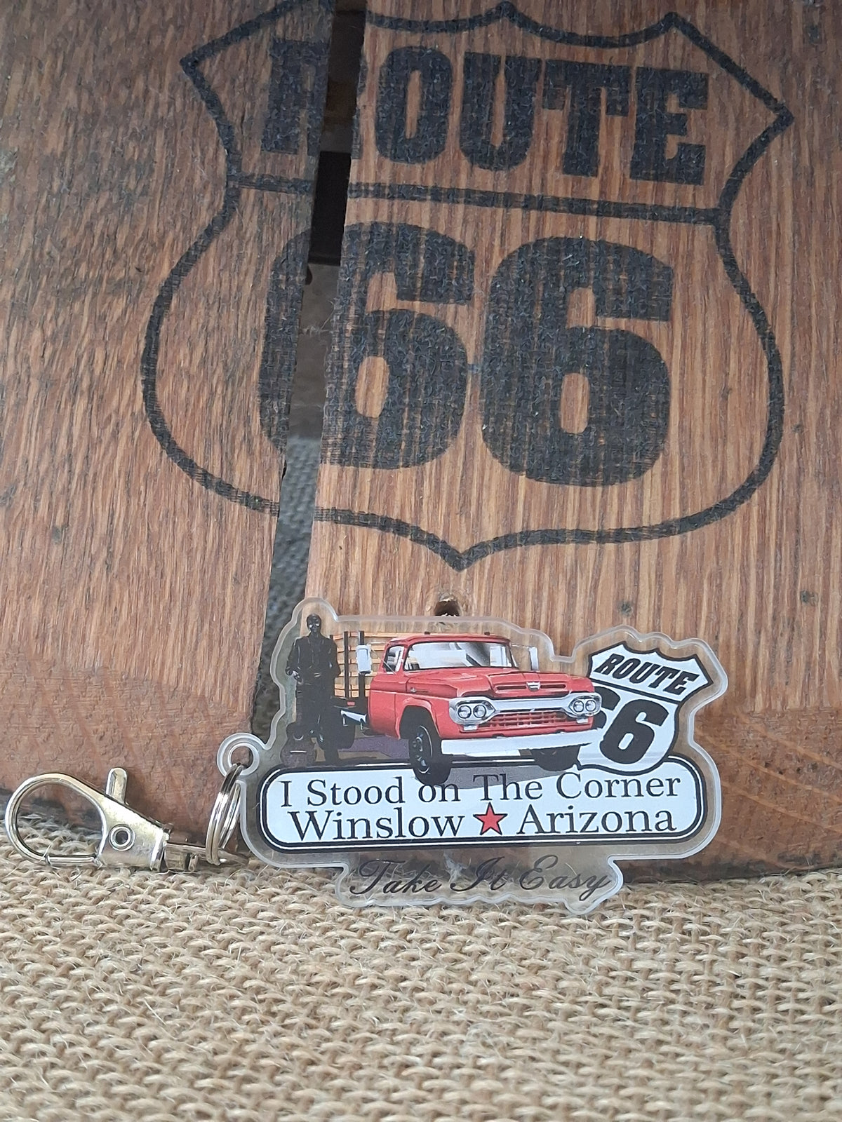 Keychain- Flatbed Ford (Clear)