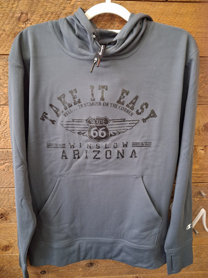 Charcoal Gray Baseball Pullover Hoodie